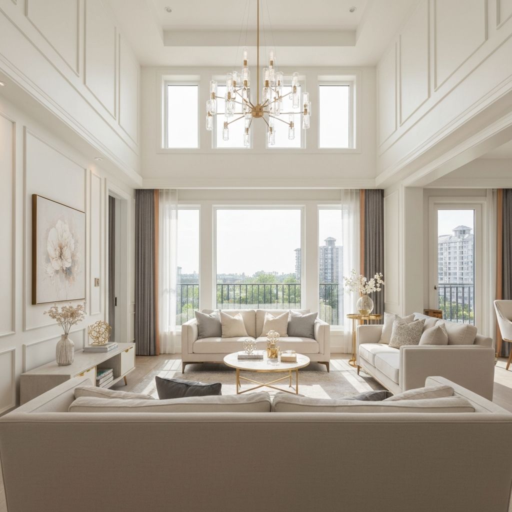 Clean modern living room